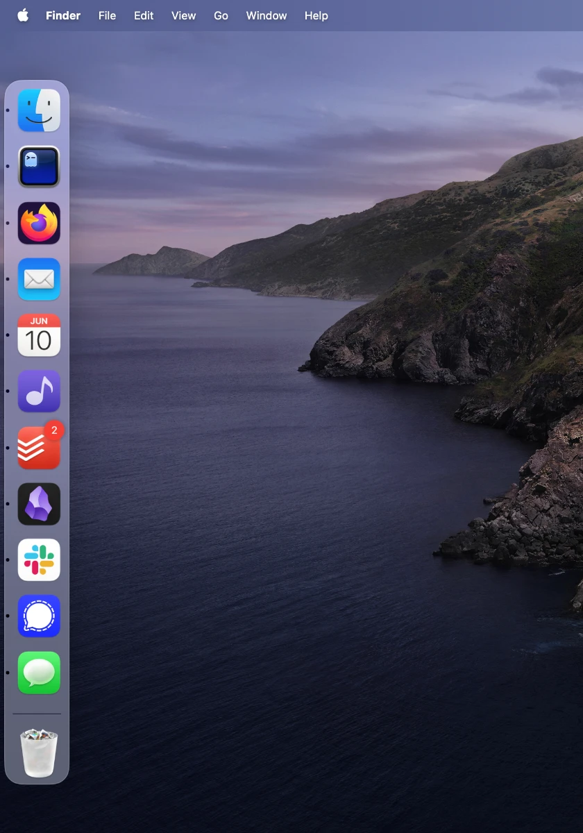 Screenshot of a macOS dock.
